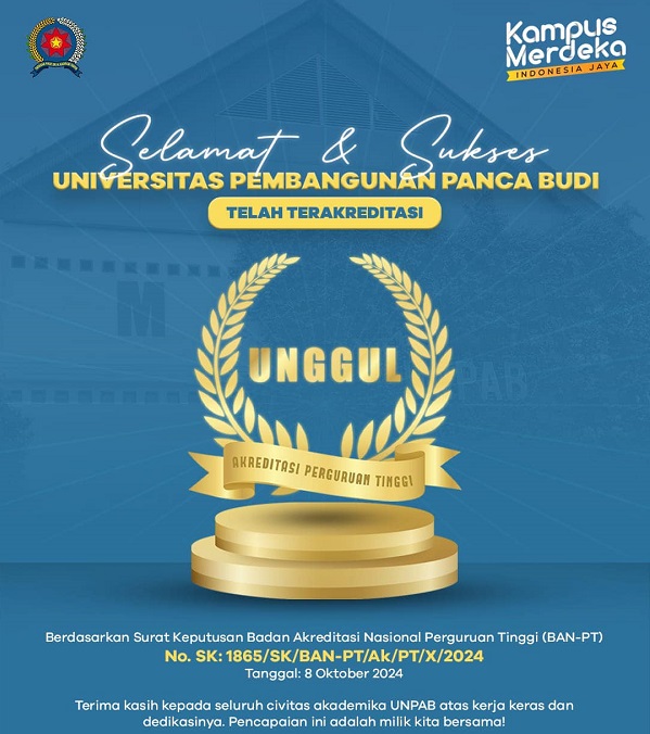 akreditasi univeristas pembangunan panca budi unggul